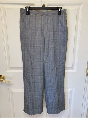Alfred Dunner Gray Windowpane Dress Trousers